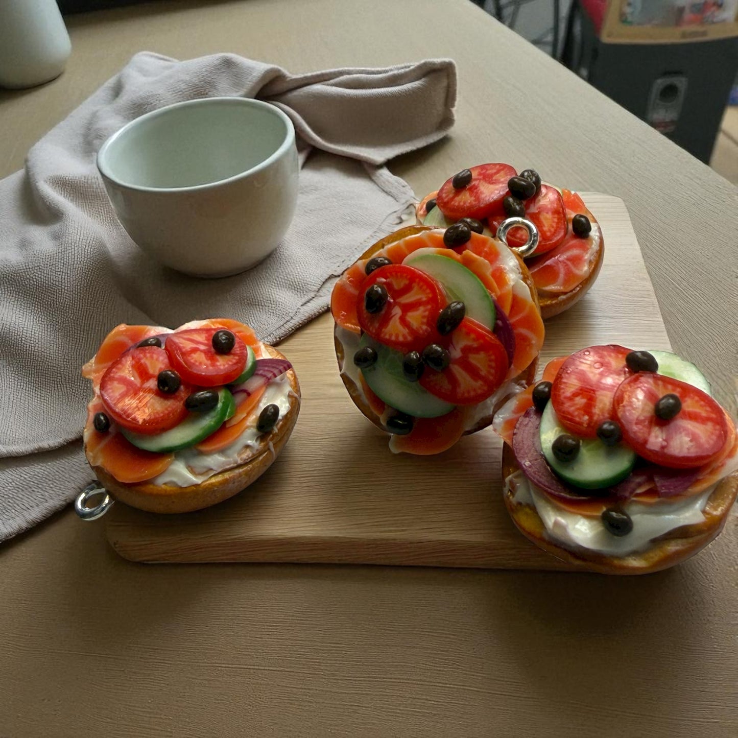 Loaded Bagel Charm