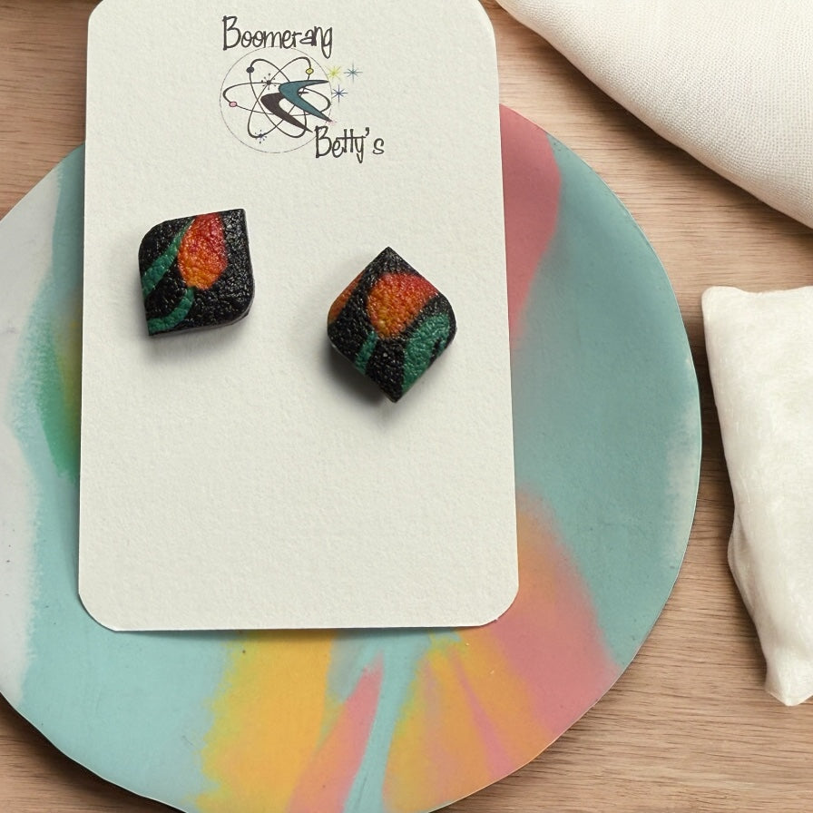 Abstract Tulip Stud Earrings