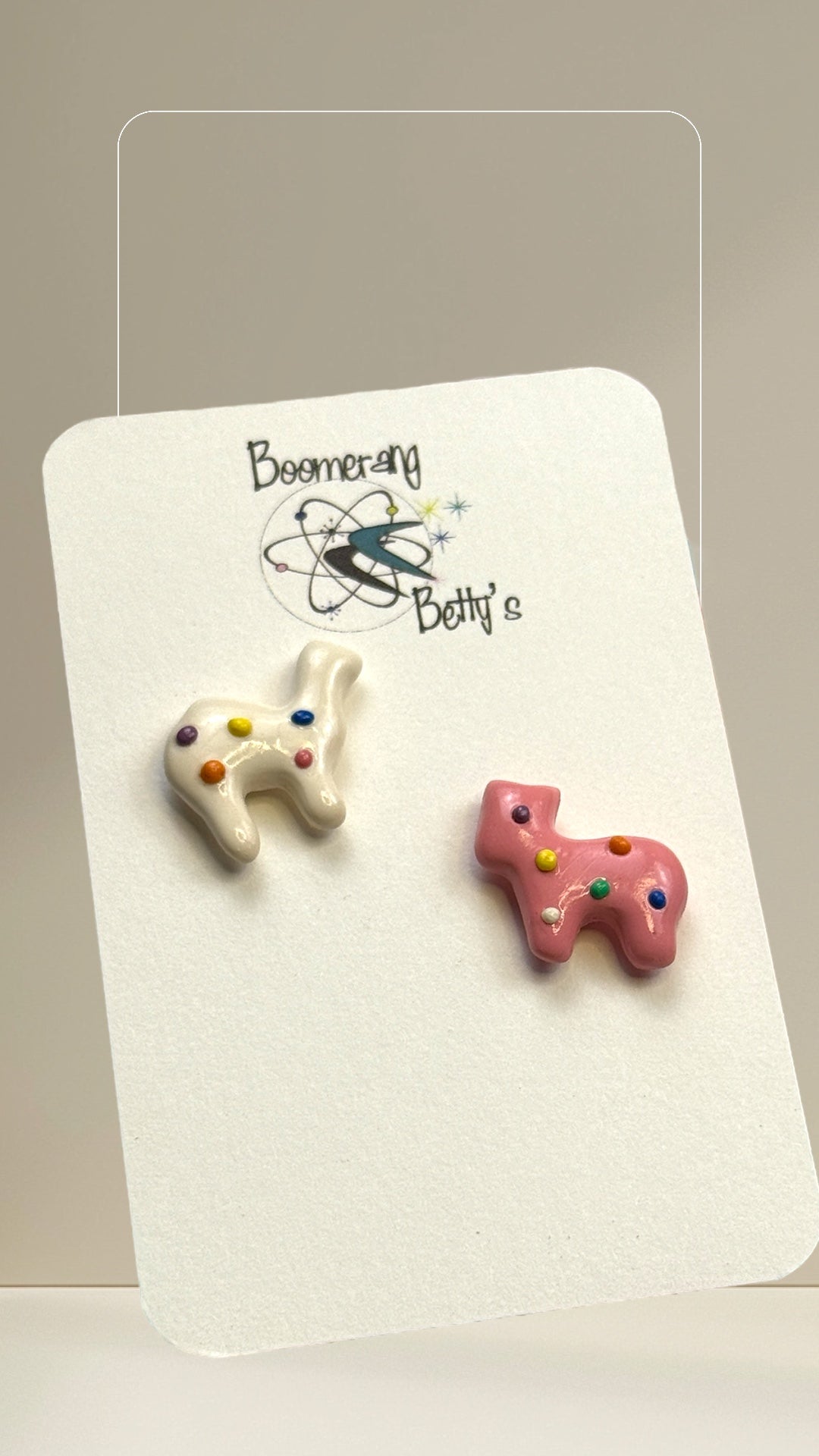 Iced Animal Cookie Stud Earrings