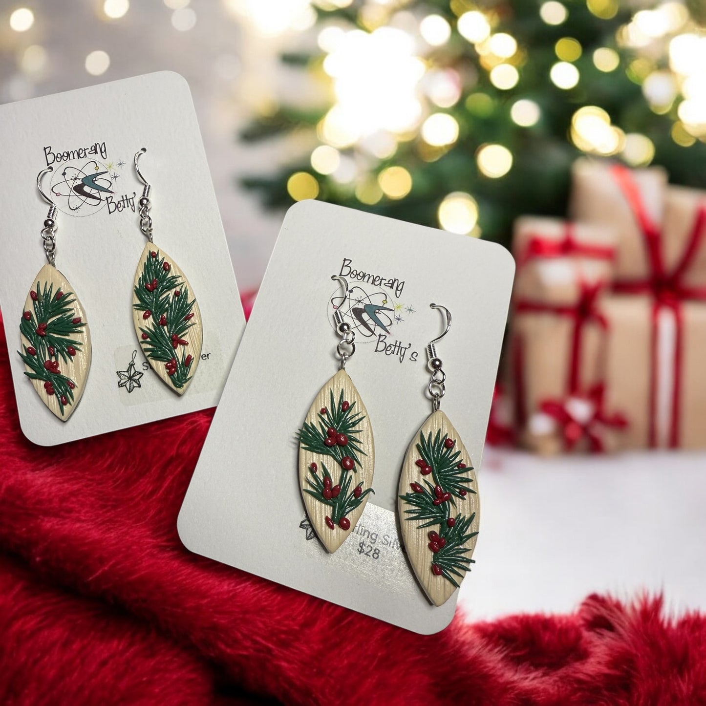 Boughs and Berries Holiday Earrings