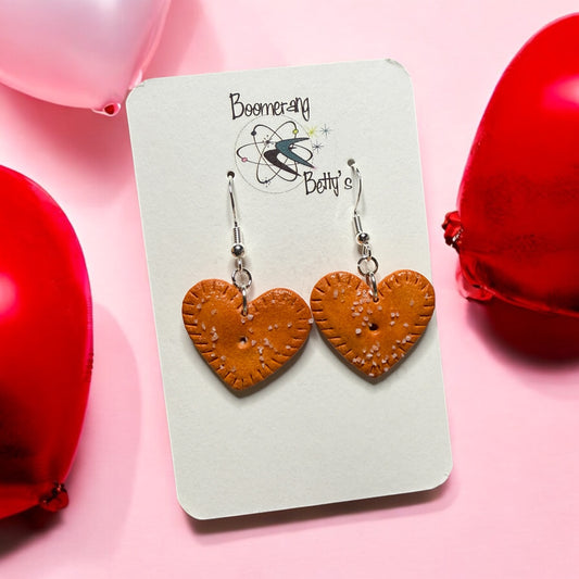 Cheese Cracker Heart Earrings