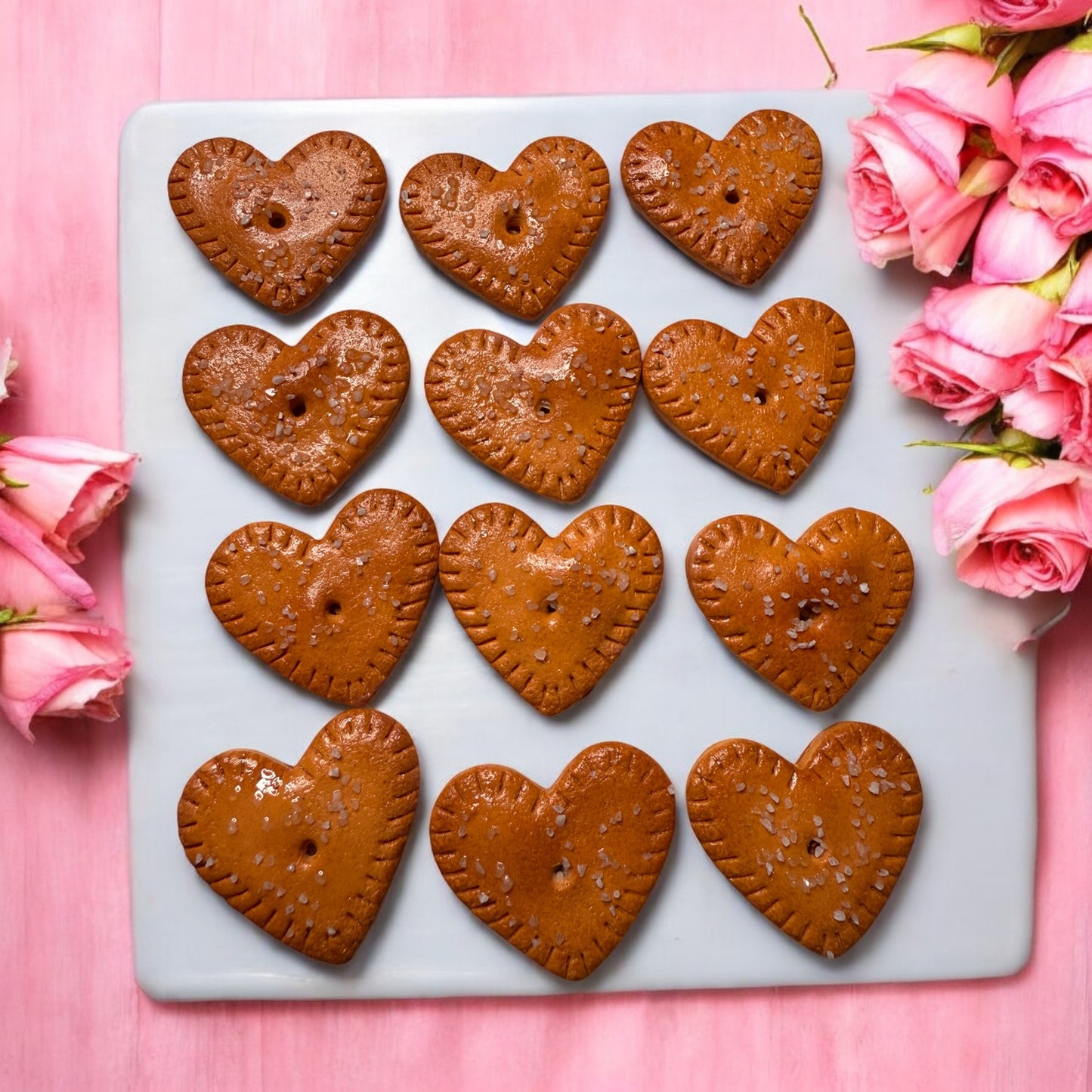 Cheese Cracker Heart Earrings