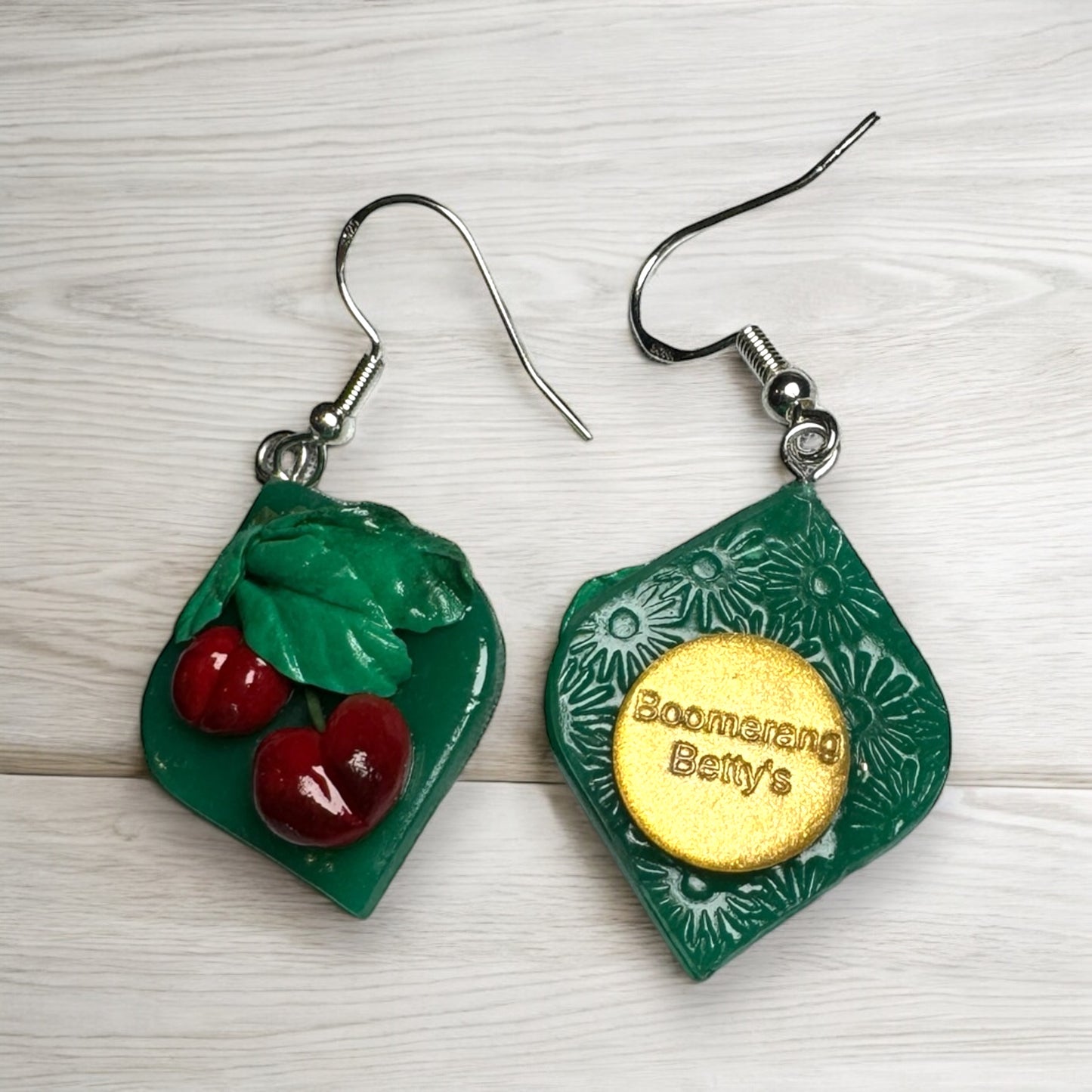 Jadeite Cherry Earrings