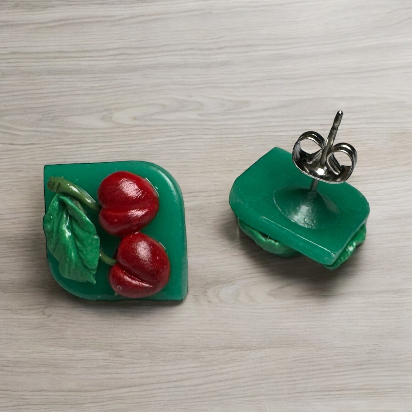 Jadeite Cherry Earrings