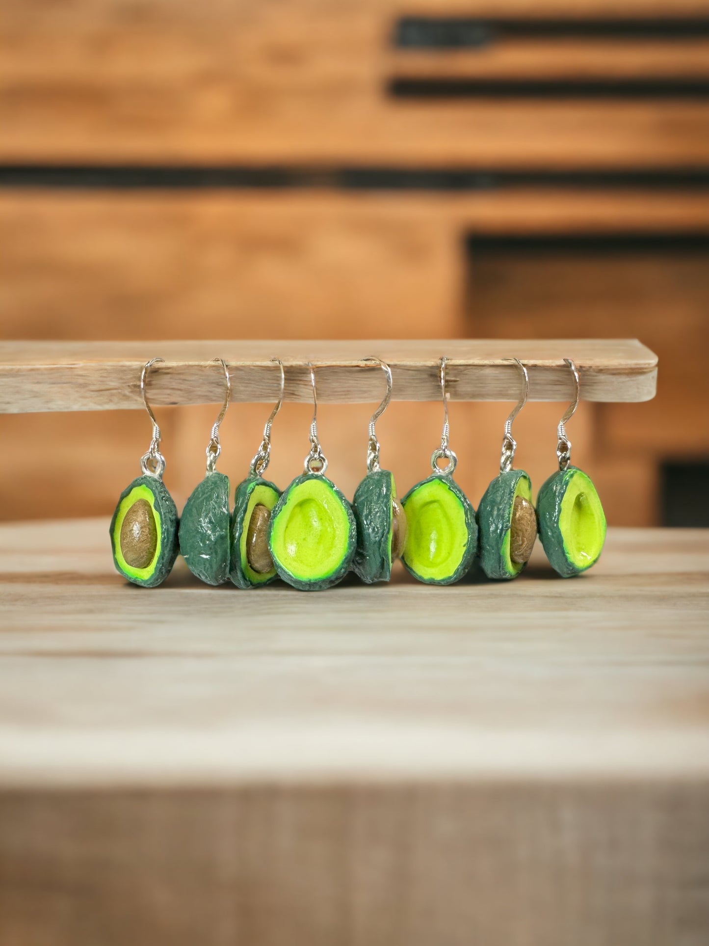 Hand sculpted Avocado Earrings