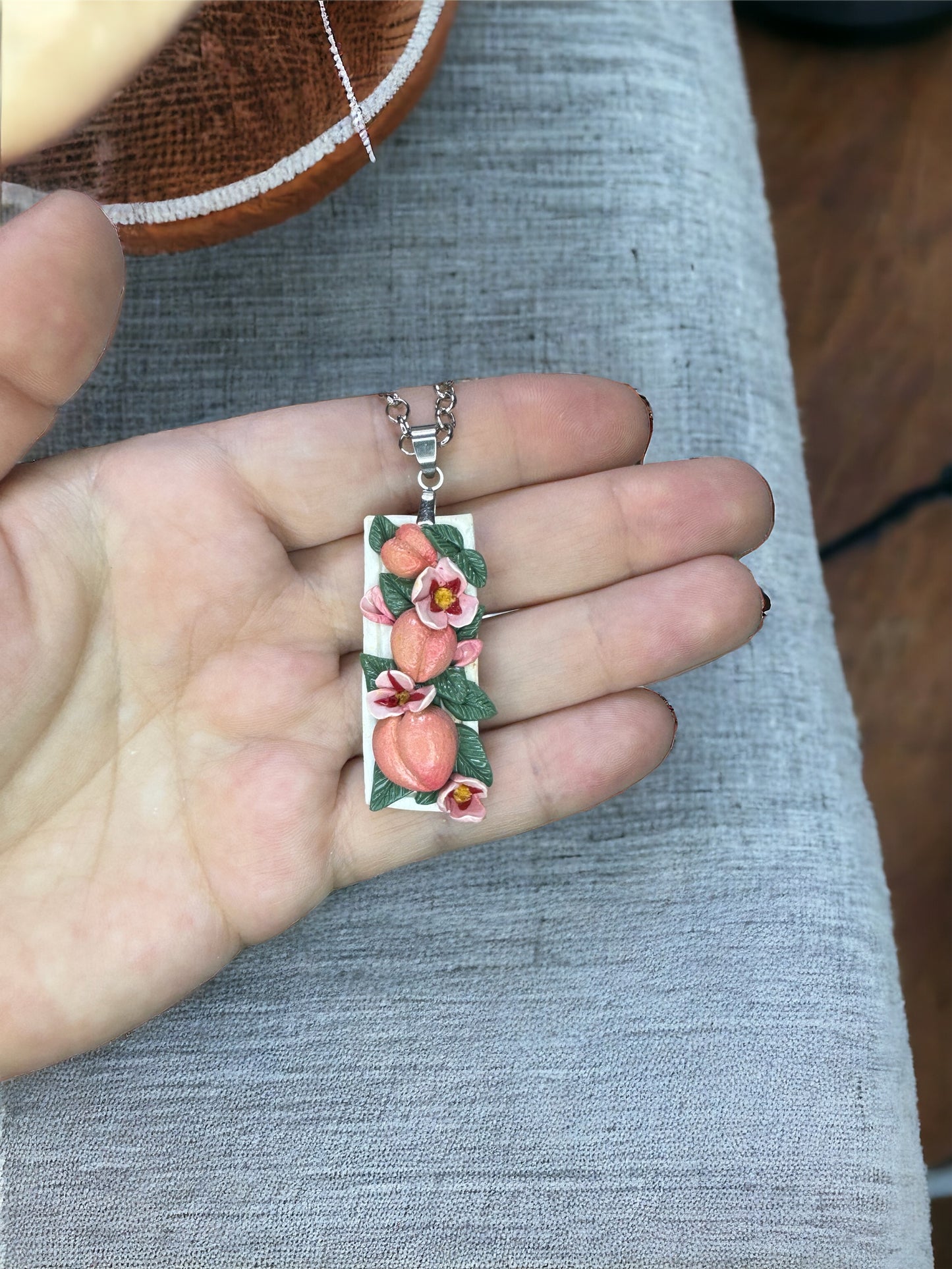 She’s a Peach Column Pendant