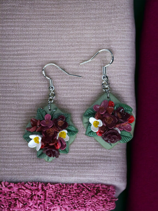 Nosegay Mixed Floral Earrings