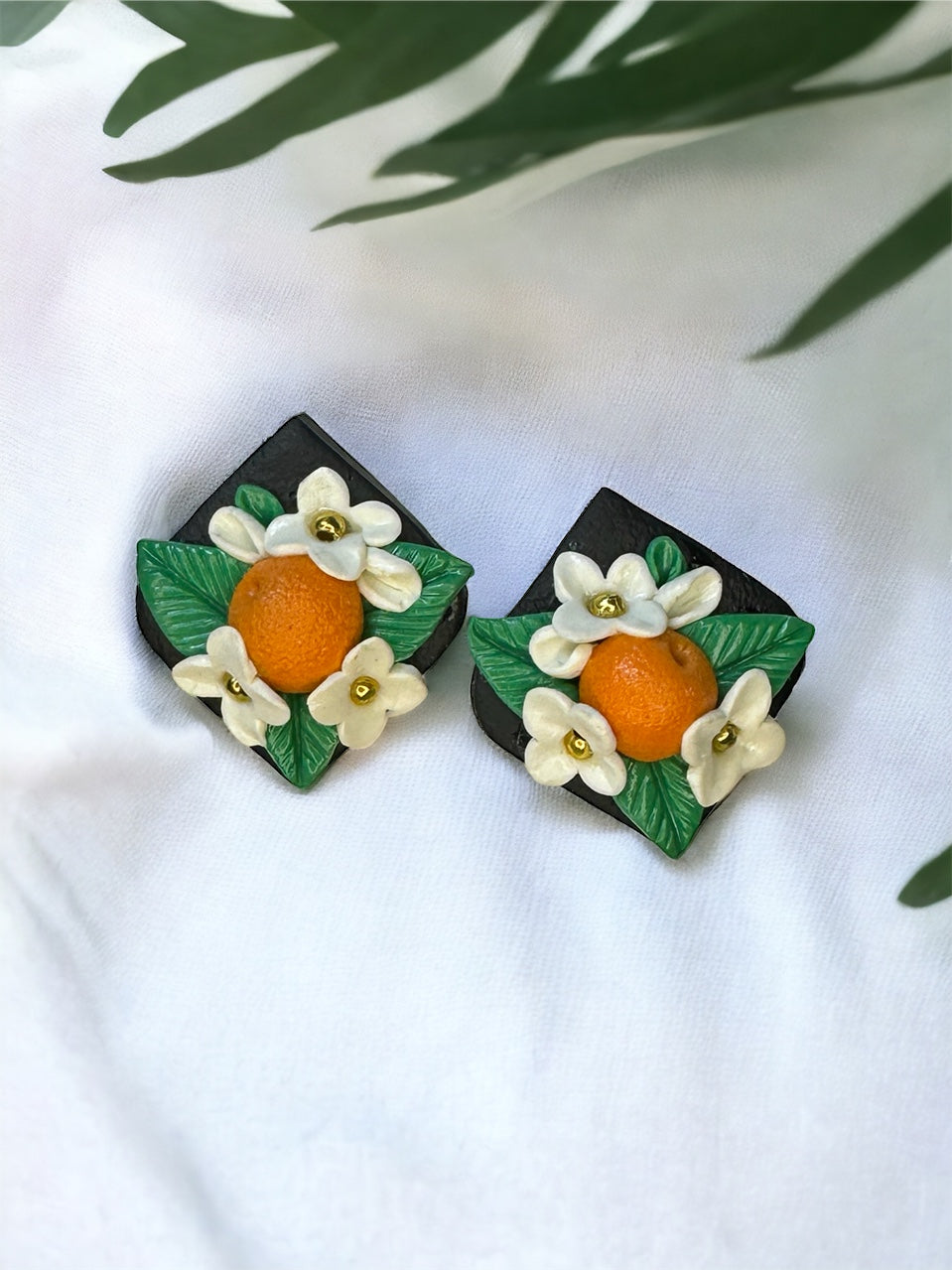 Orange You Glad Orange and Blossom earrings