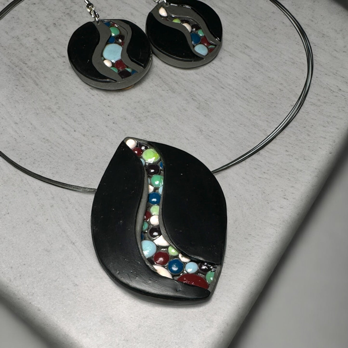 Test pieces: Lazy Riverbed Necklace and Earring Set