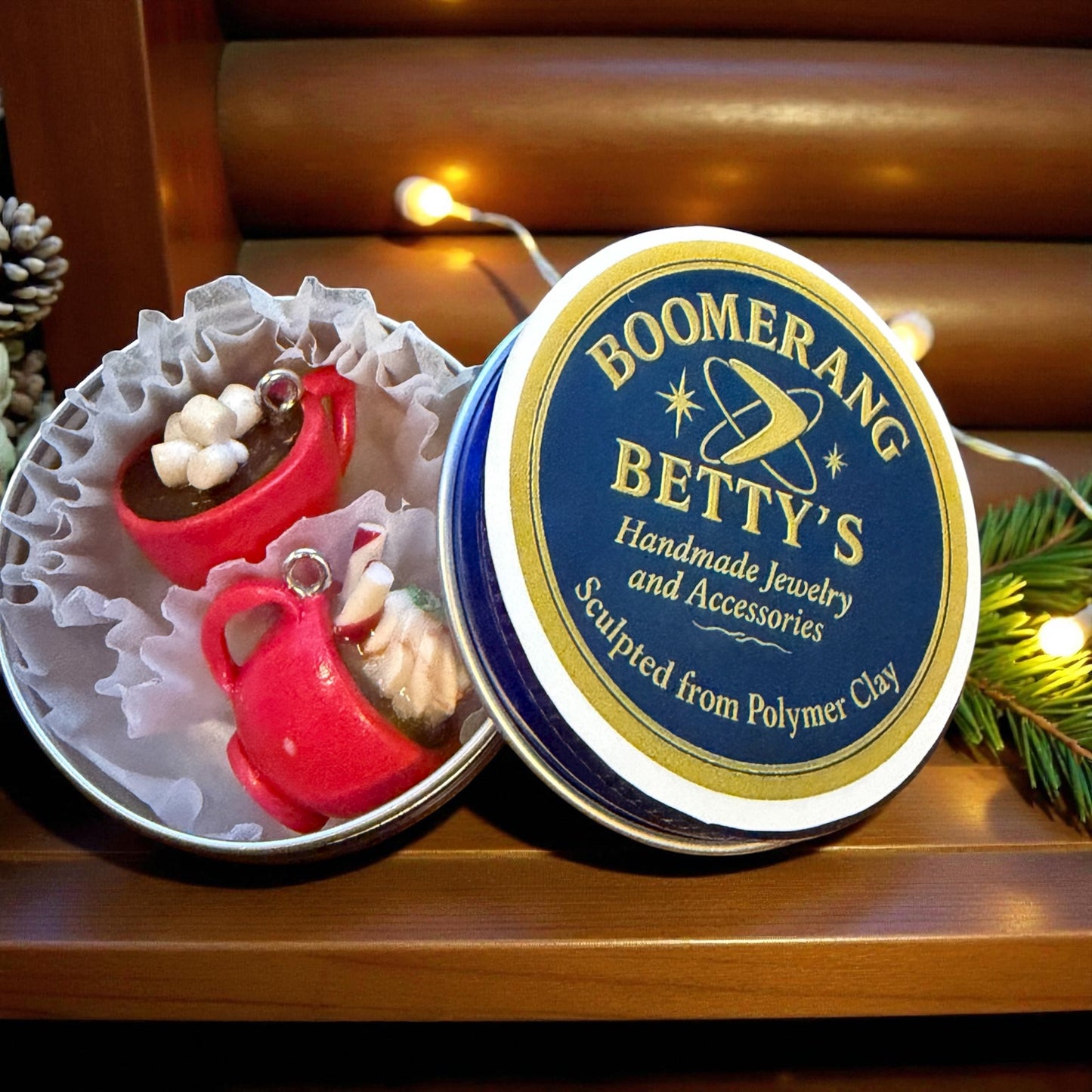 Gift tin - Hot Chocolate Earrings