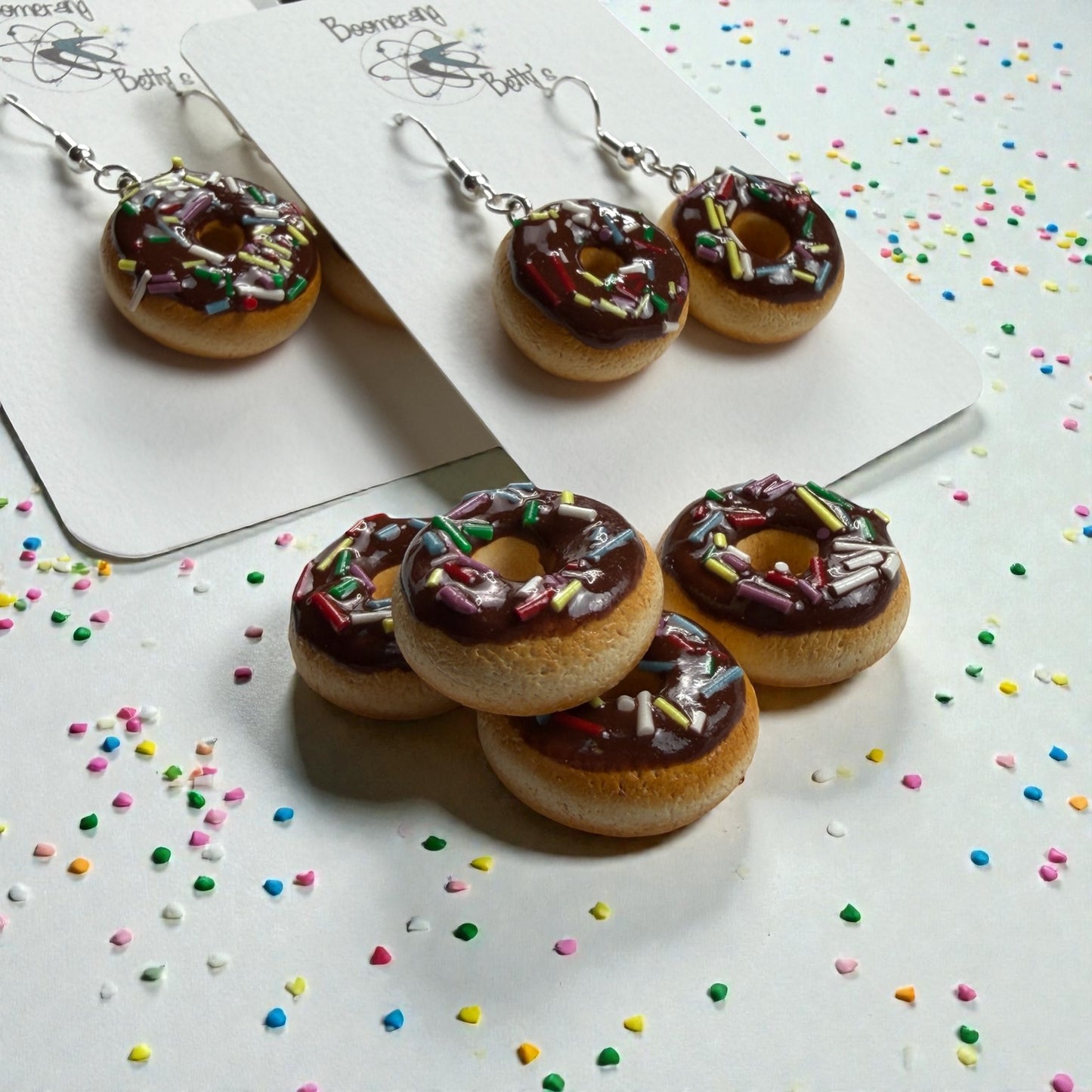 Chocolate iced sprinkle donut