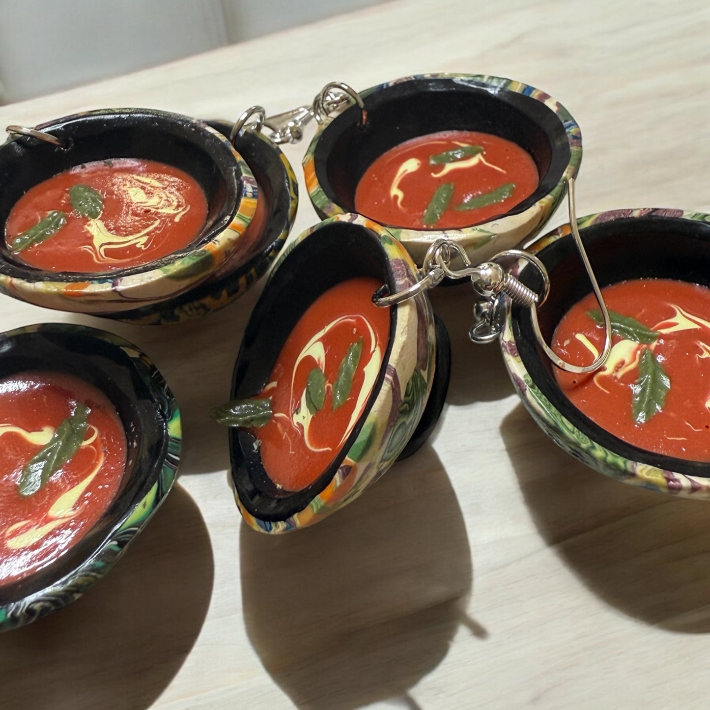 Grilled Cheese and Tomato Soup Mismatch Earrings