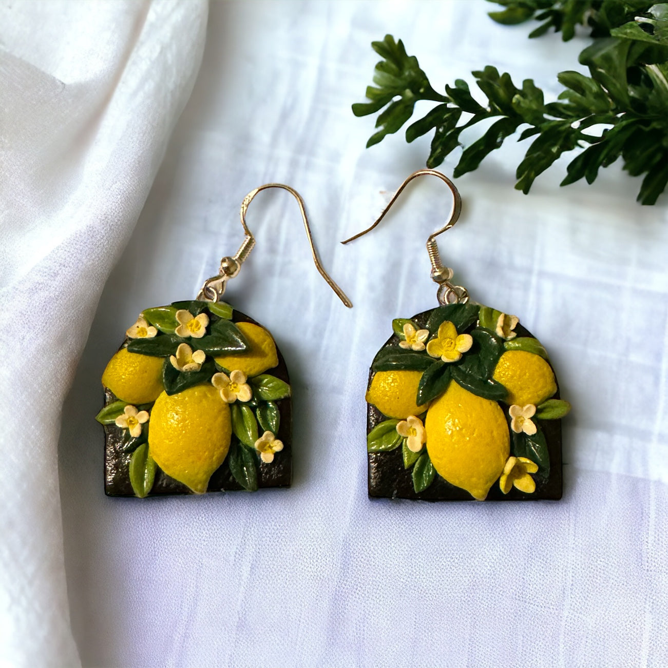 Make Lemonade Sculpted Lemon Statement Earrings