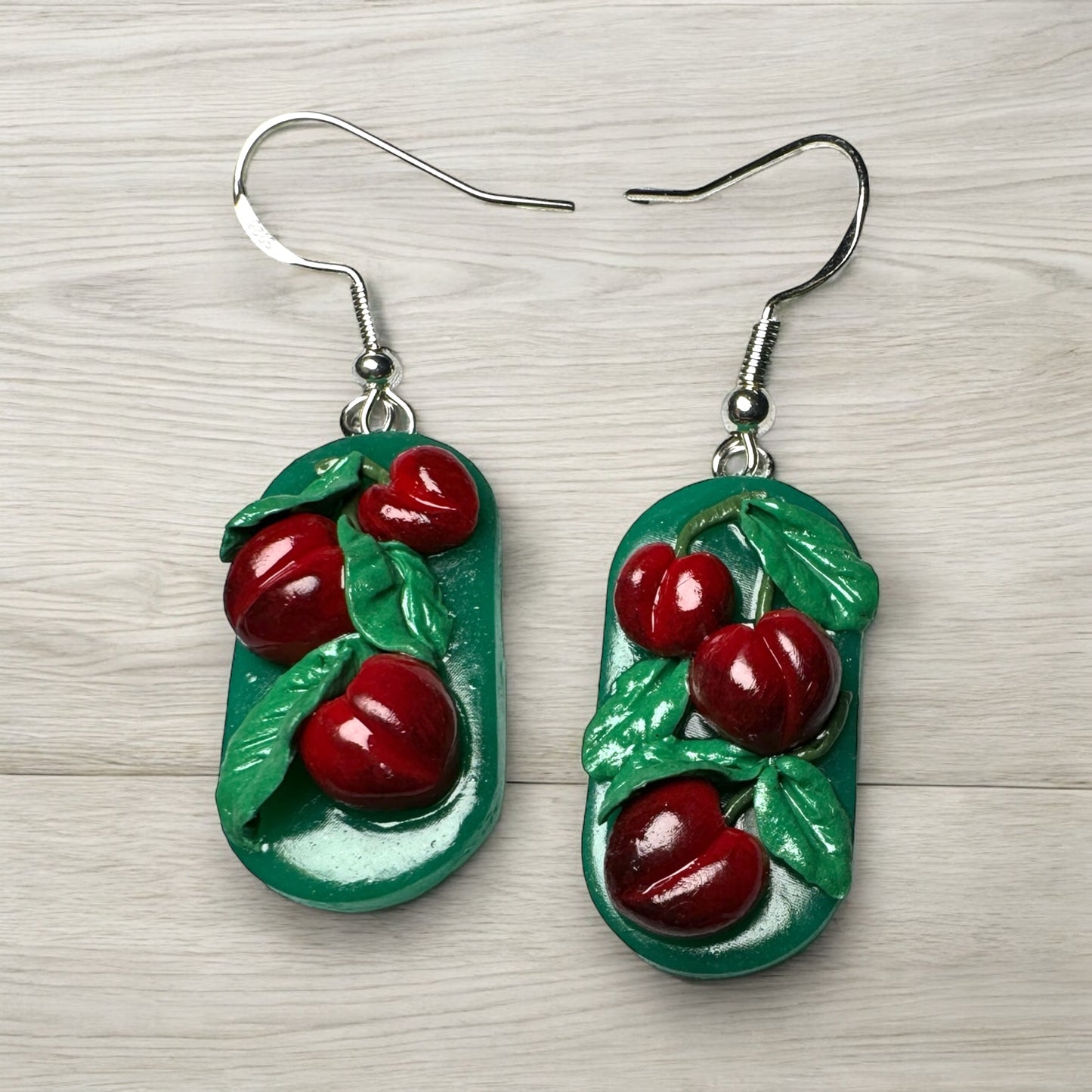 Jadeite Cherry Earrings