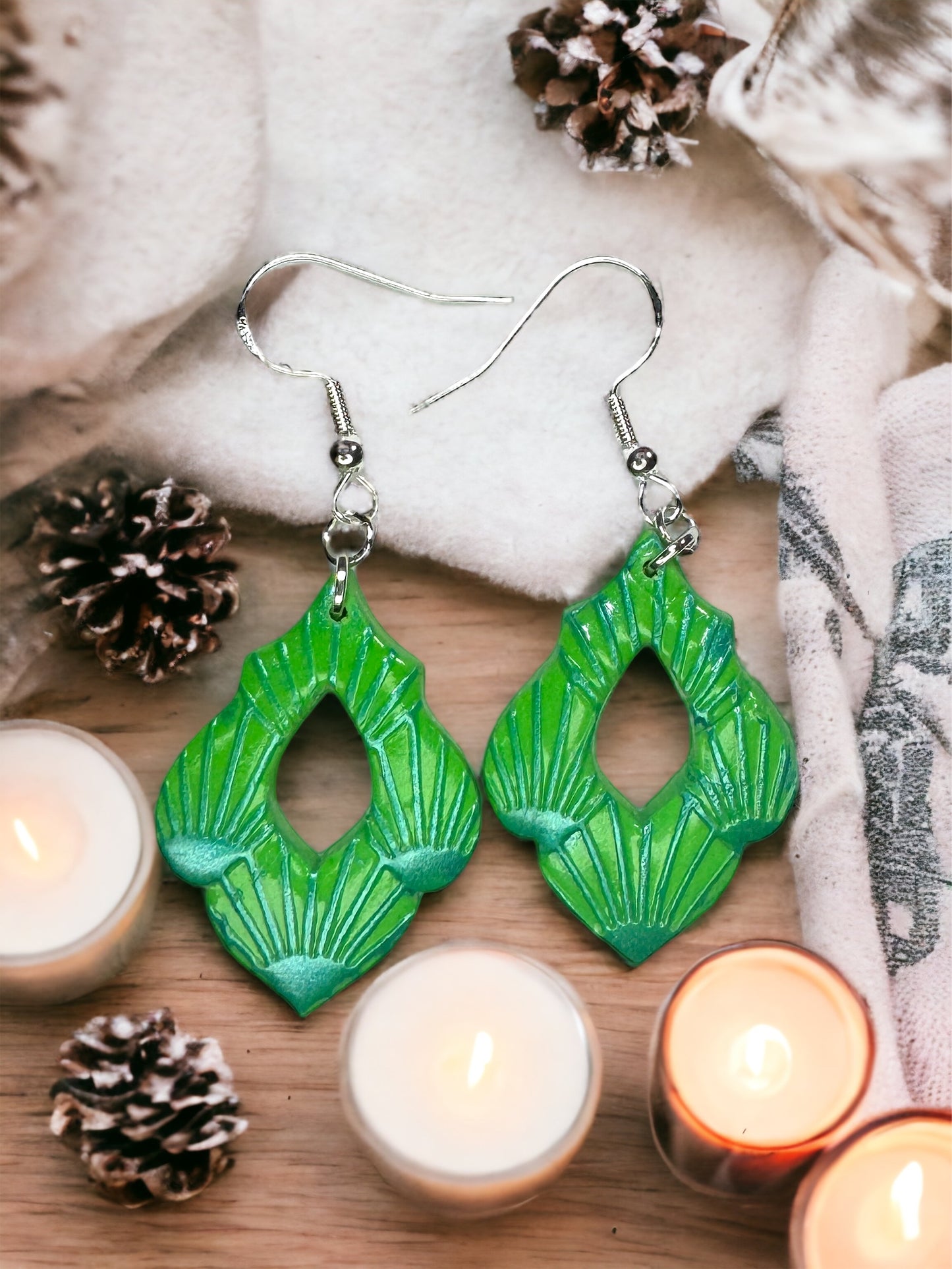 Gatsby Deco Style Holiday Earrings