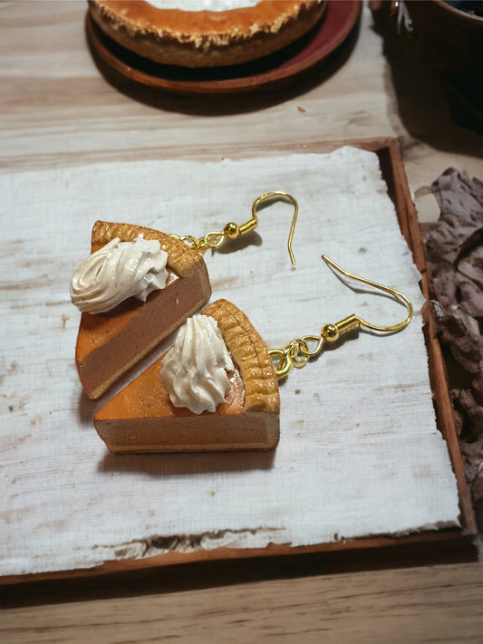 Pumpkin Pie Slice Earrings