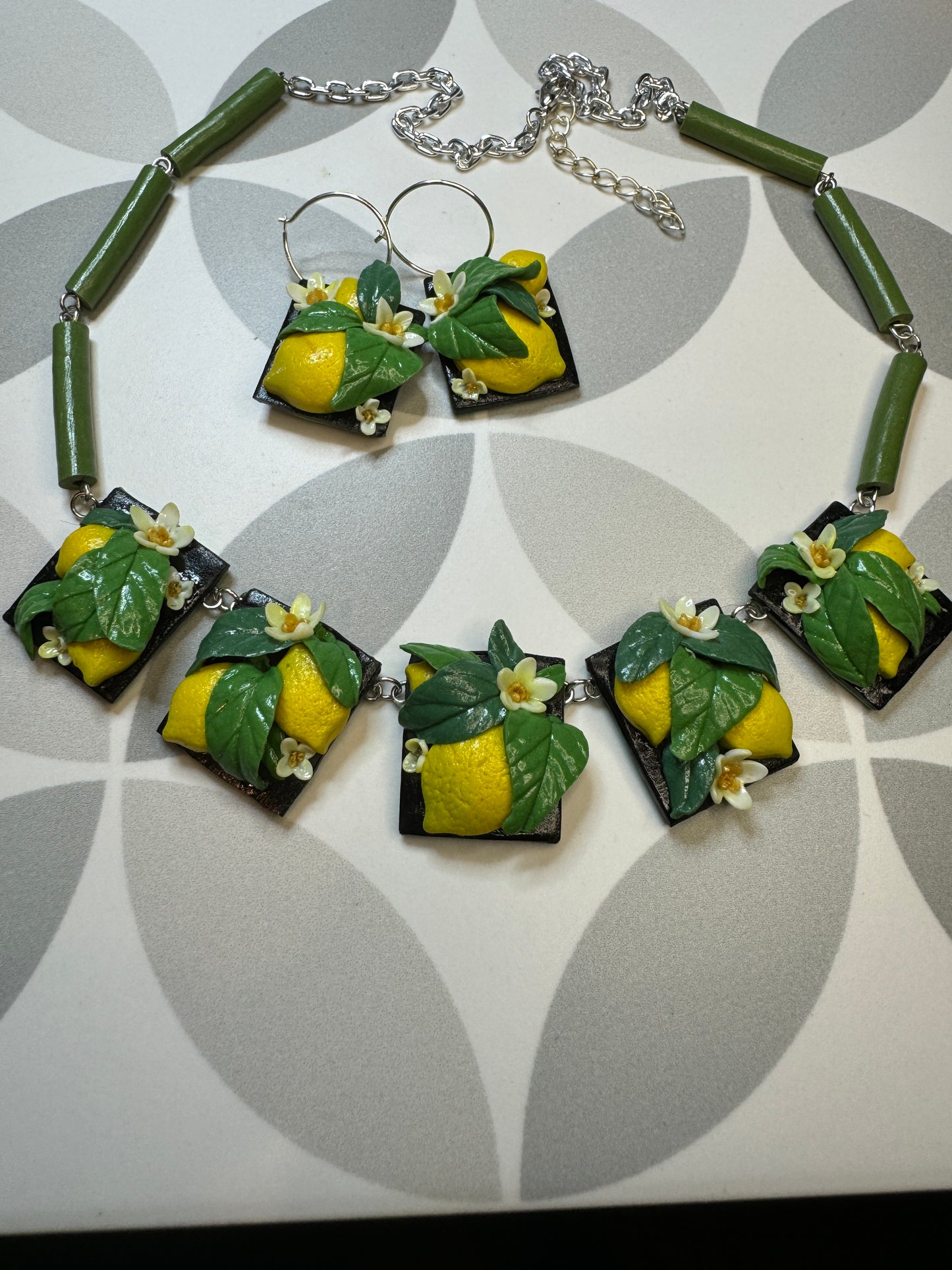 Make Lemonade Vintage Inspired Necklace and Earrings