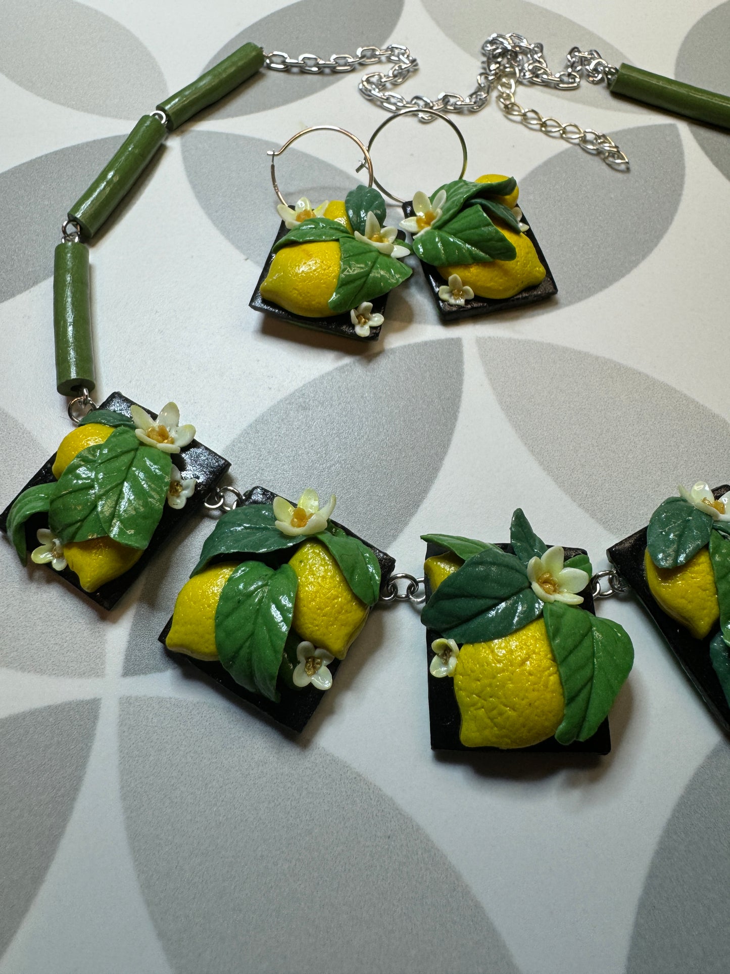 Make Lemonade Vintage Inspired Necklace and Earrings