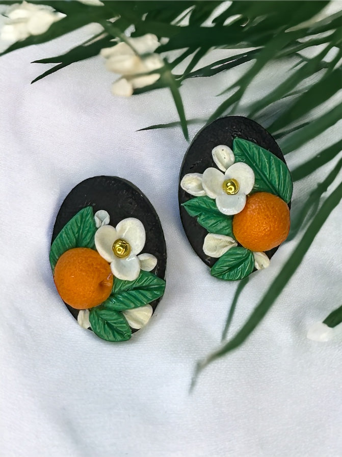 Orange You Glad Orange and Blossom earrings