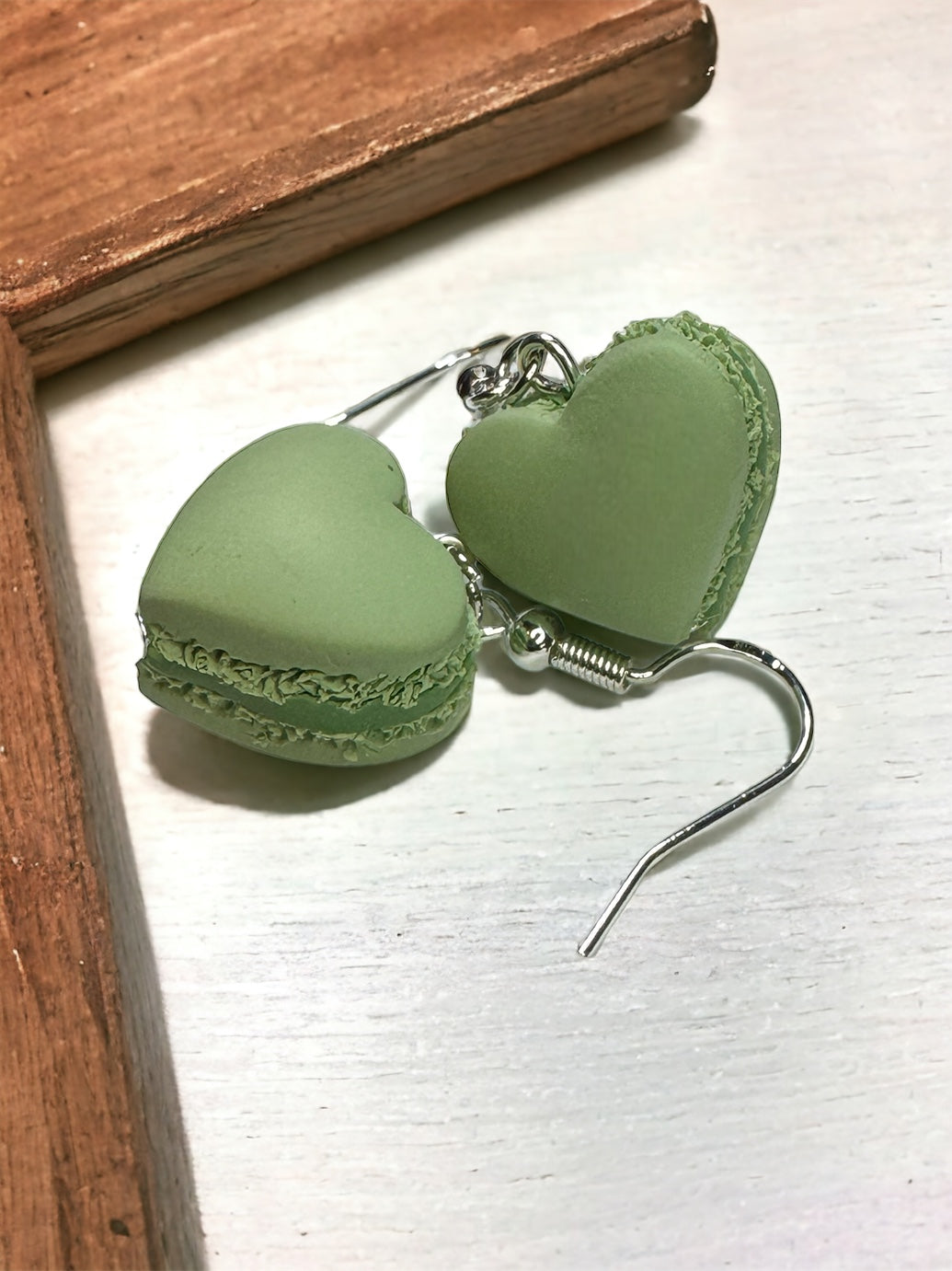 Macaron Cookie Heart Earrings